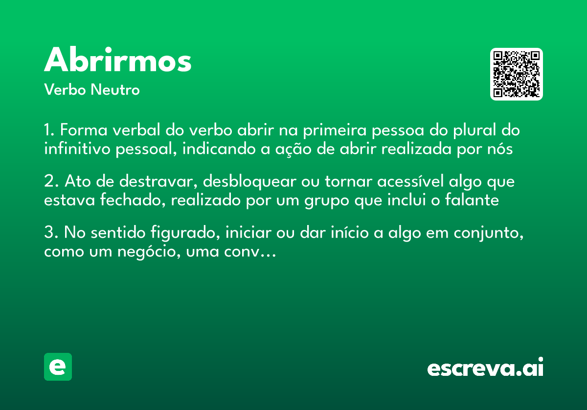 abrirmos