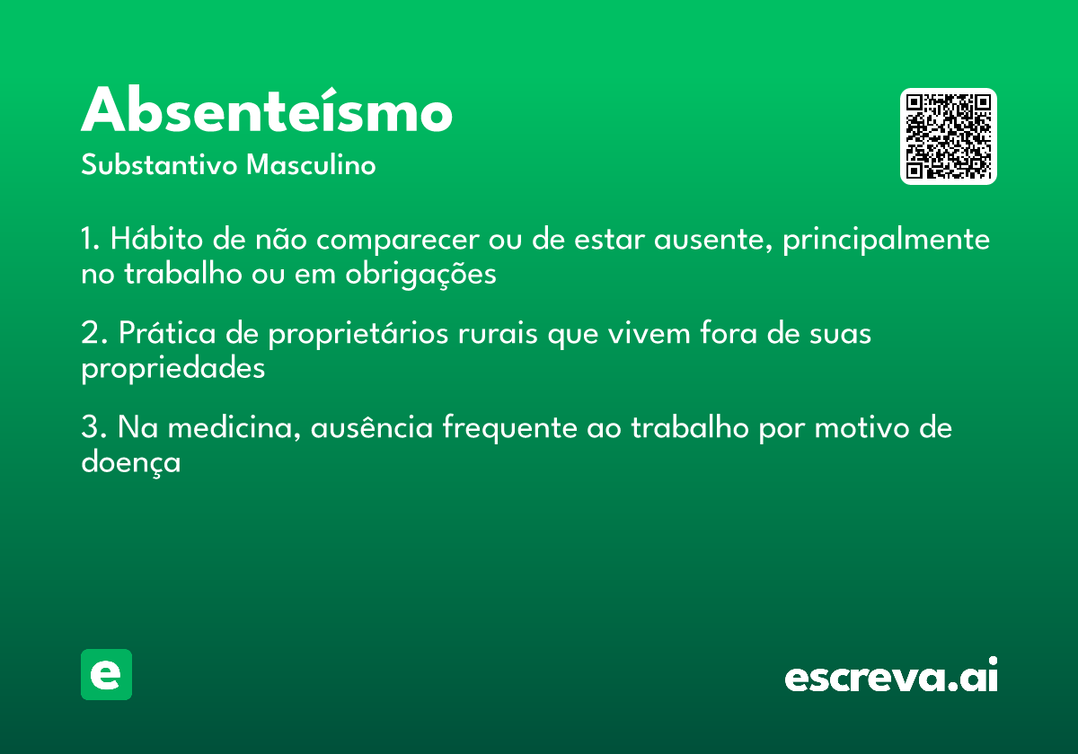 absenteísmo