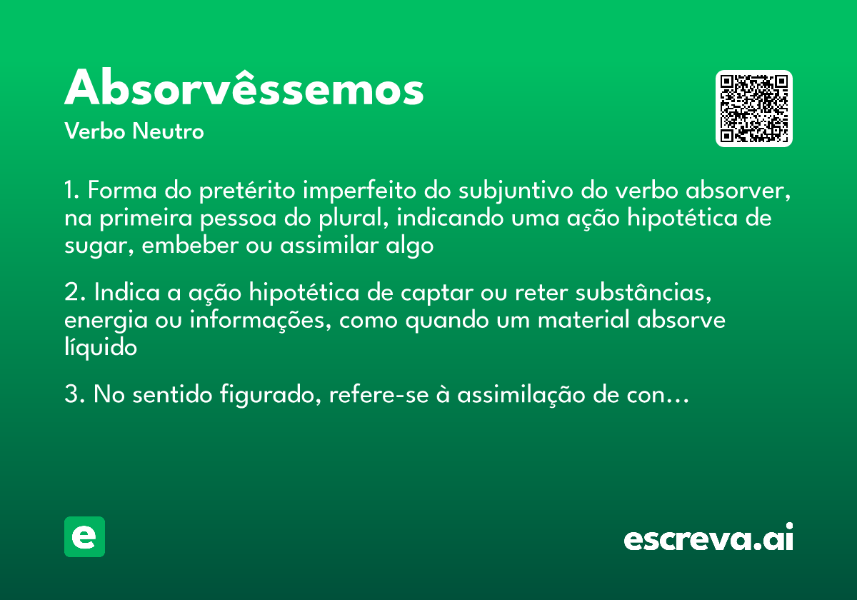 absorvêssemos