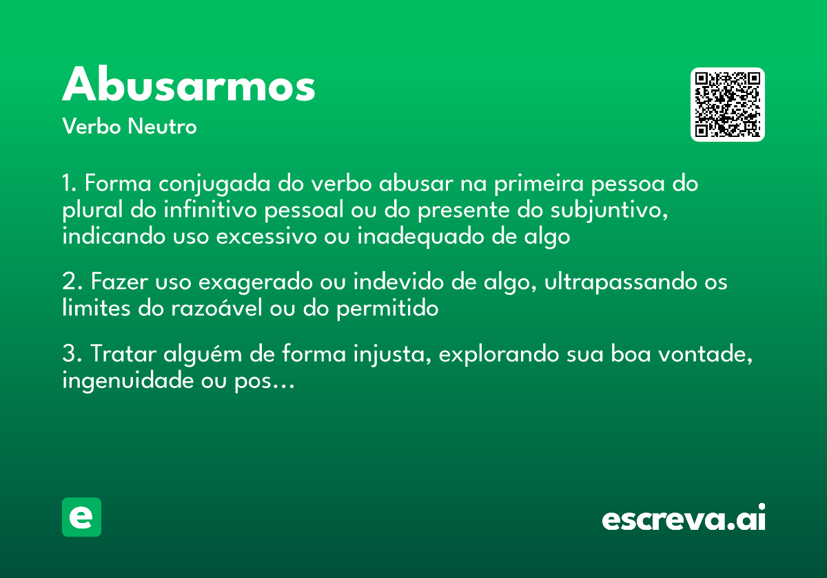 abusarmos