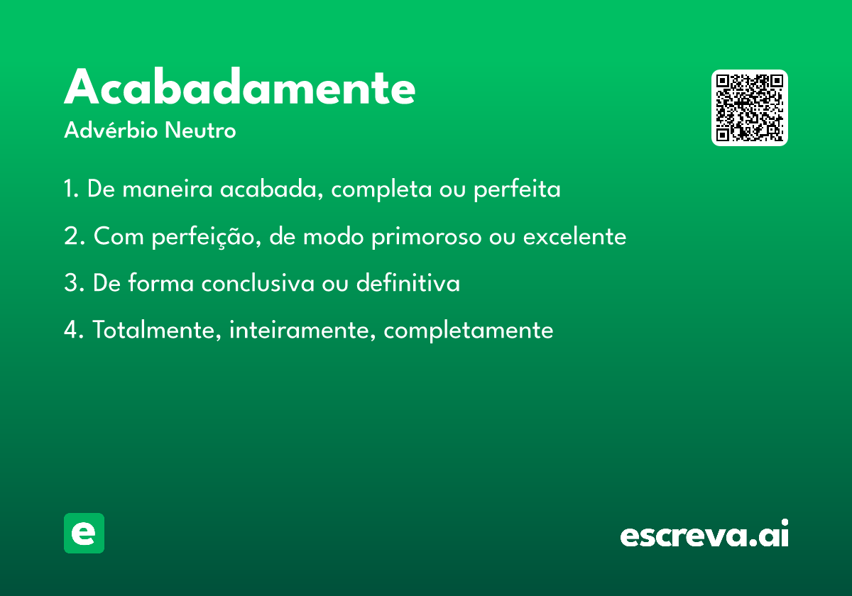 acabadamente