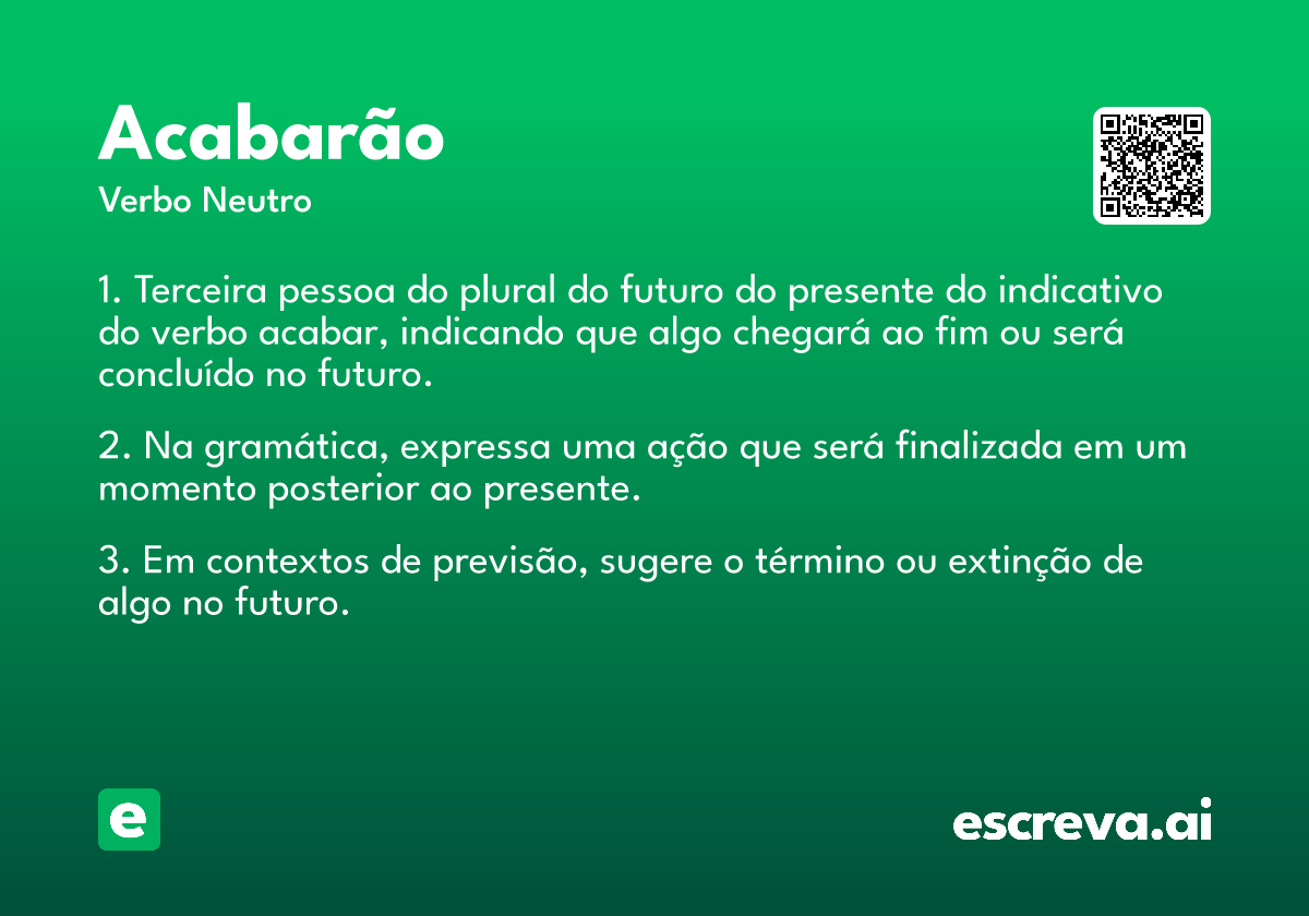 acabarão