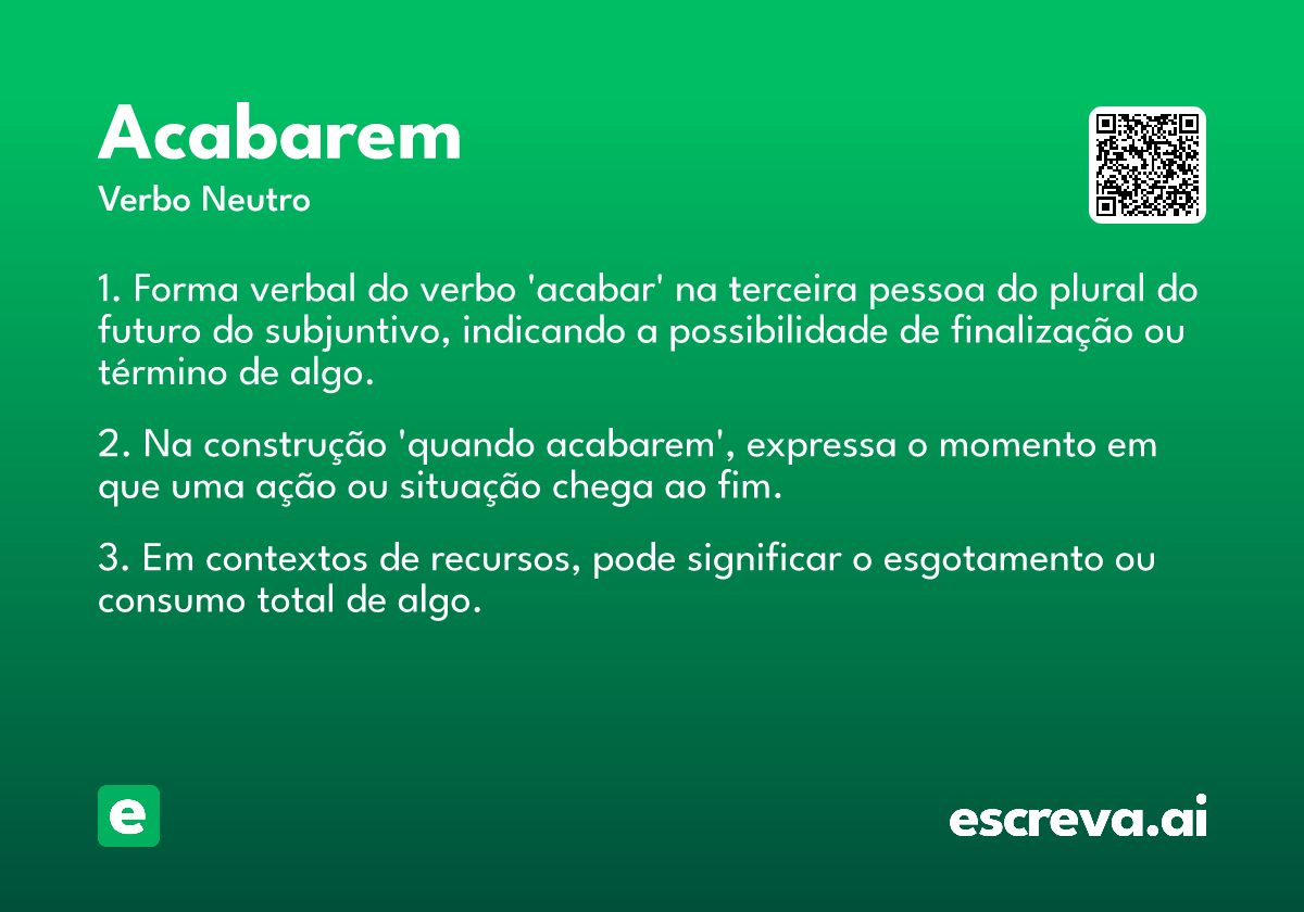 acabarem