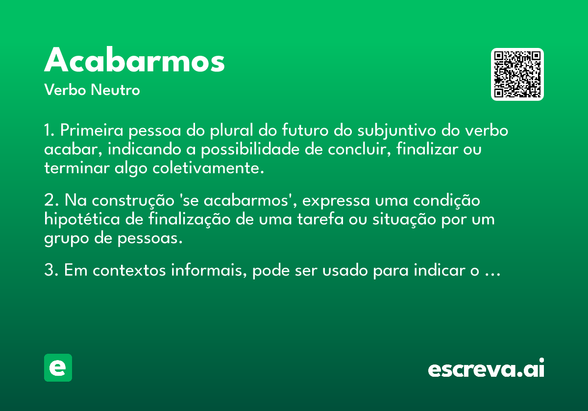 acabarmos