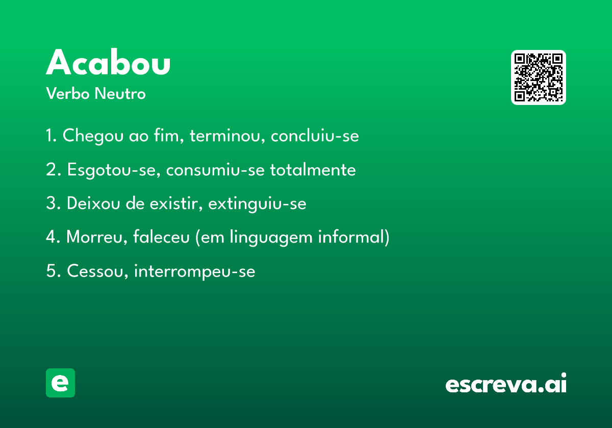 acabou