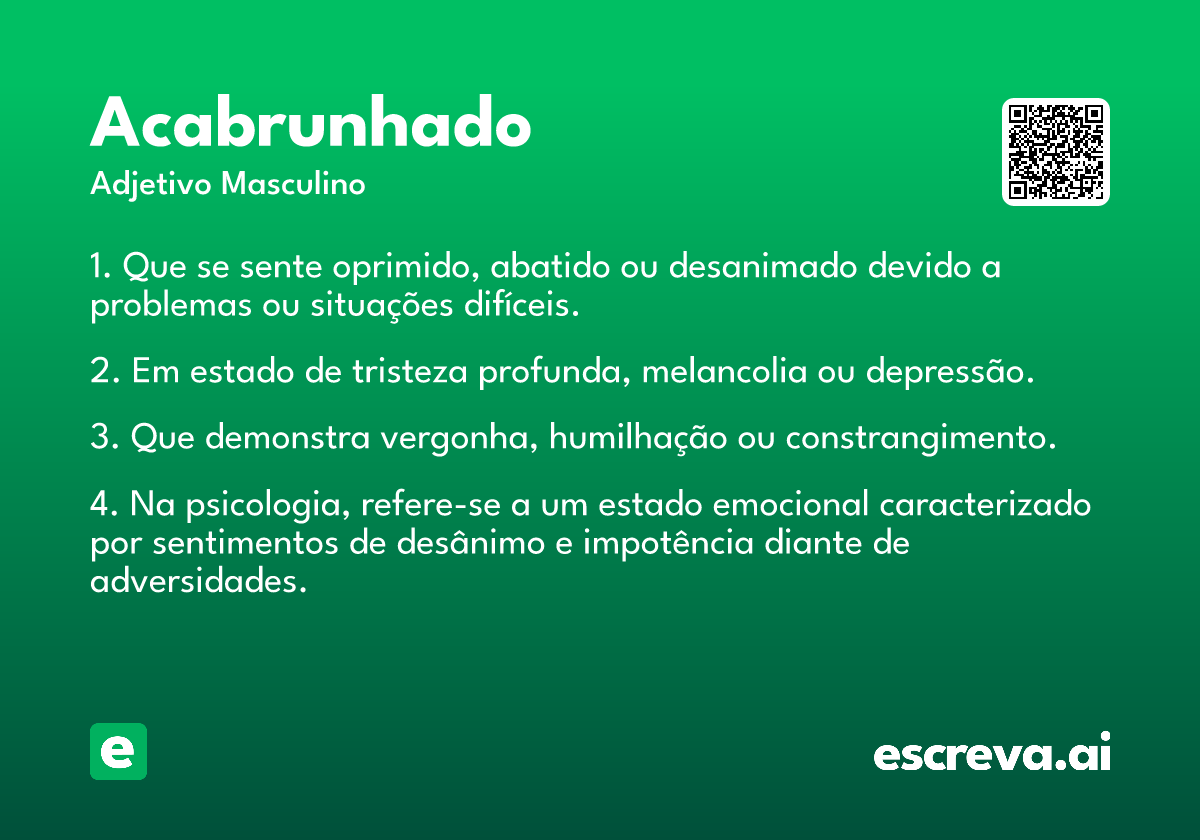 acabrunhado