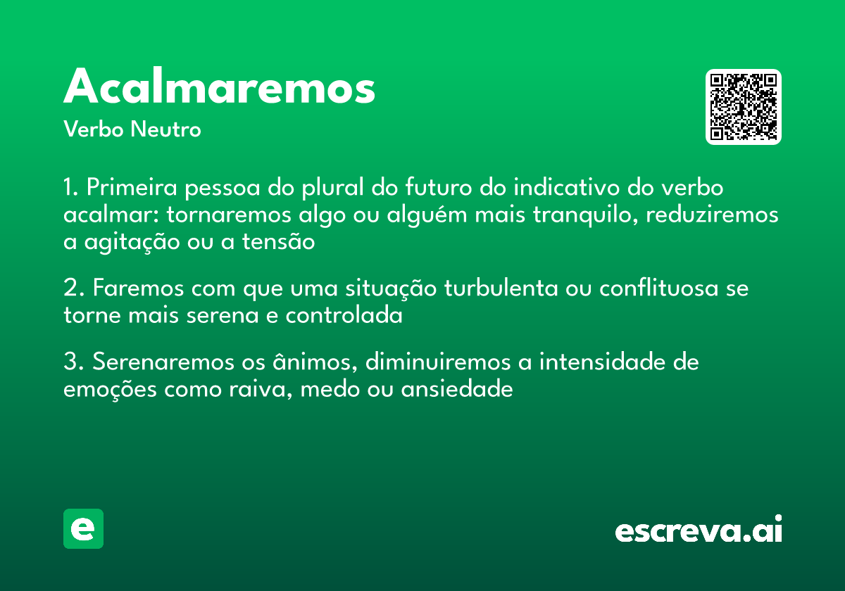 acalmaremos
