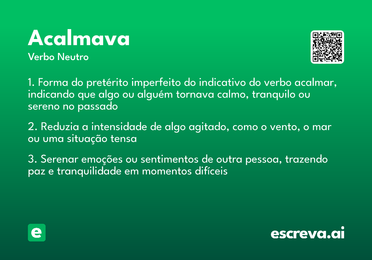 acalmava