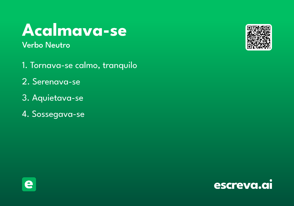 acalmava-se