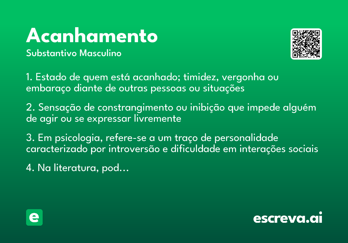 acanhamento