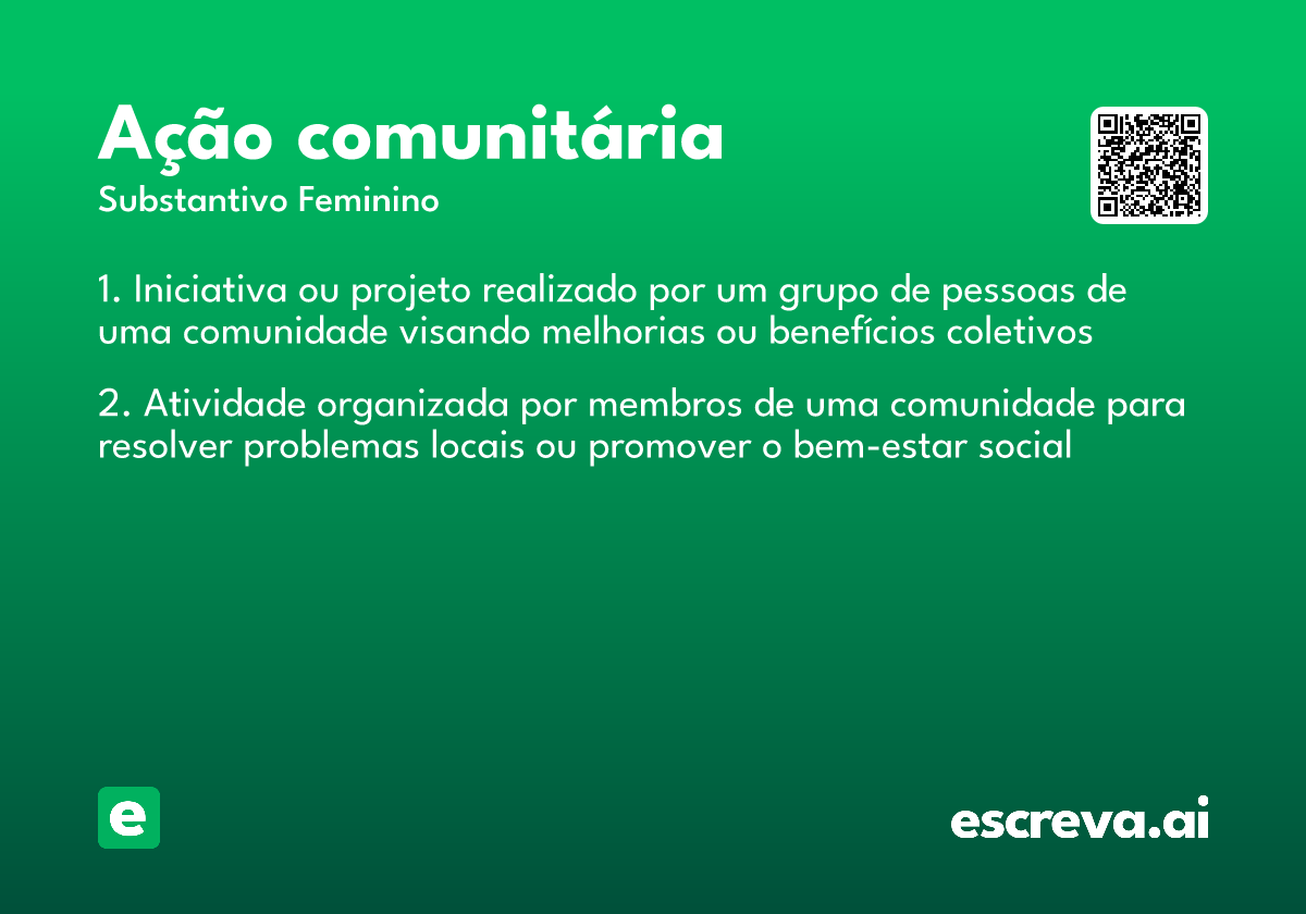ação comunitária