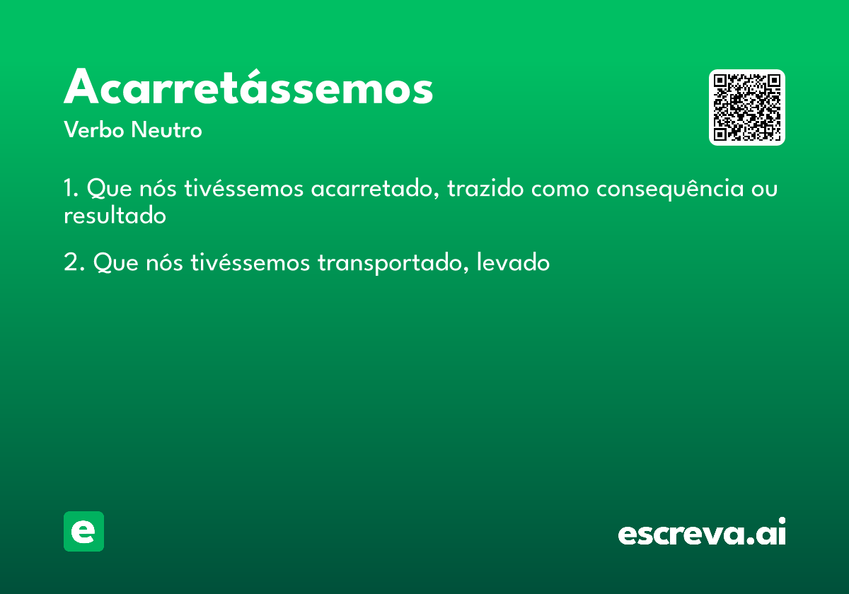 acarretássemos