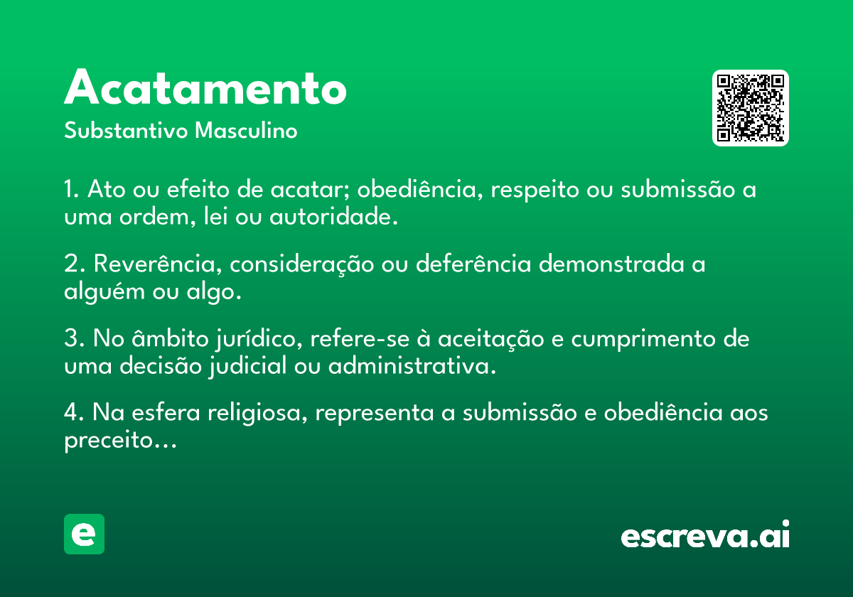 acatamento