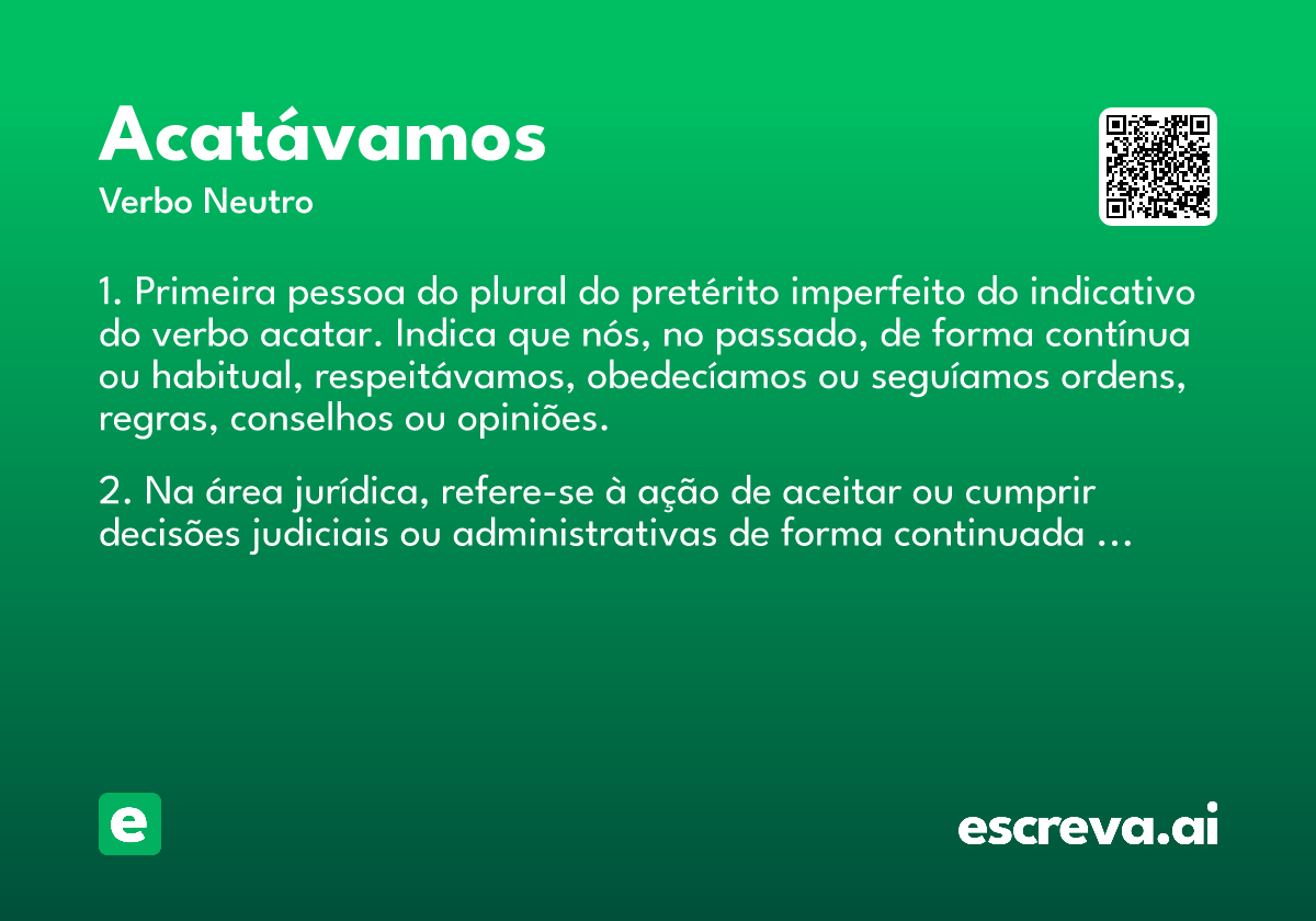 acatávamos