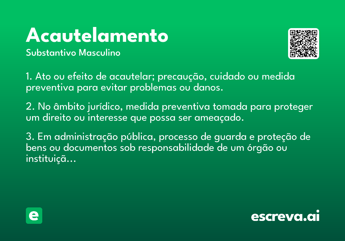 acautelamento
