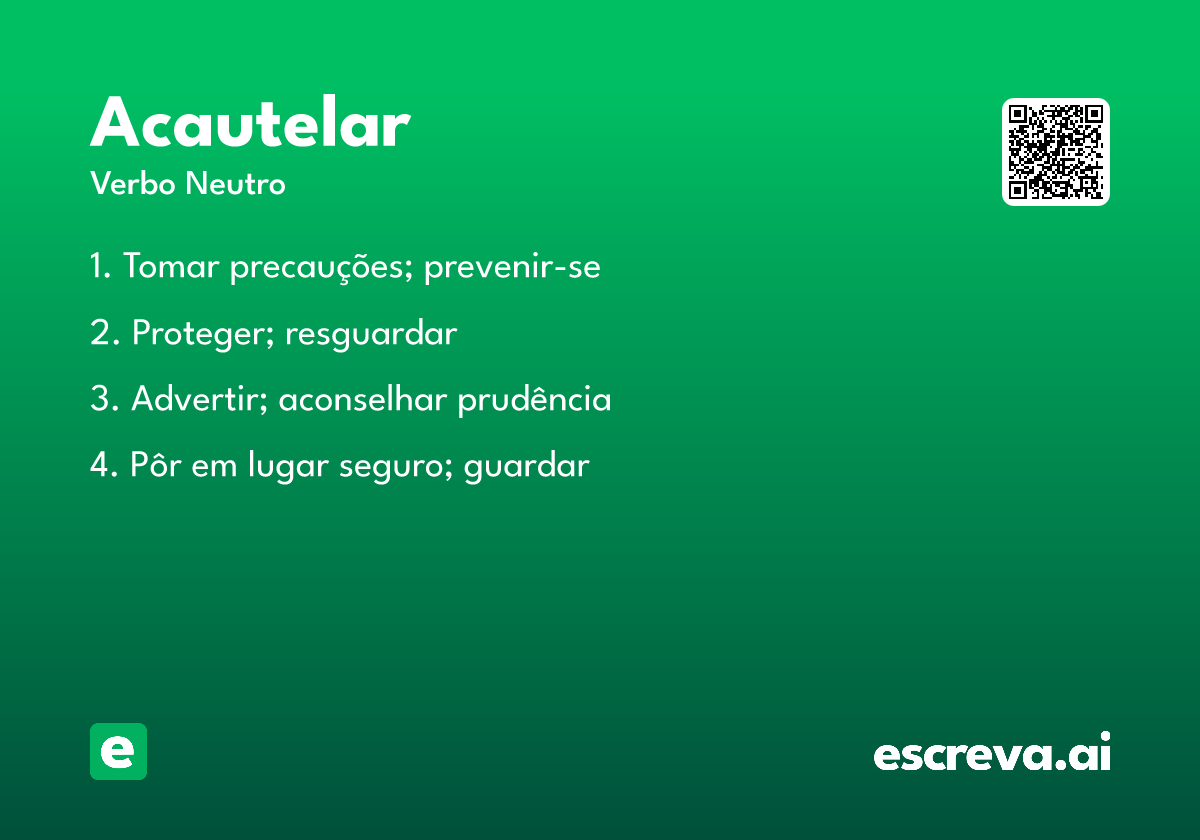acautelar