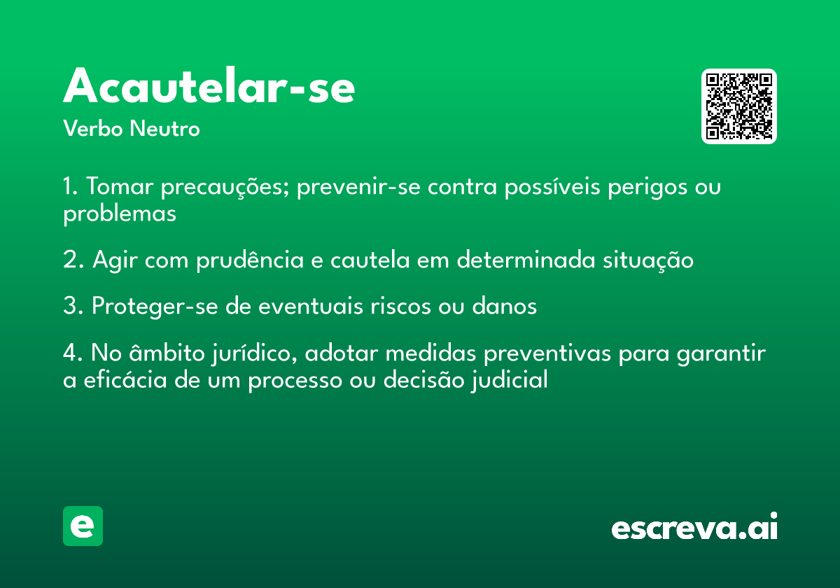 acautelar-se