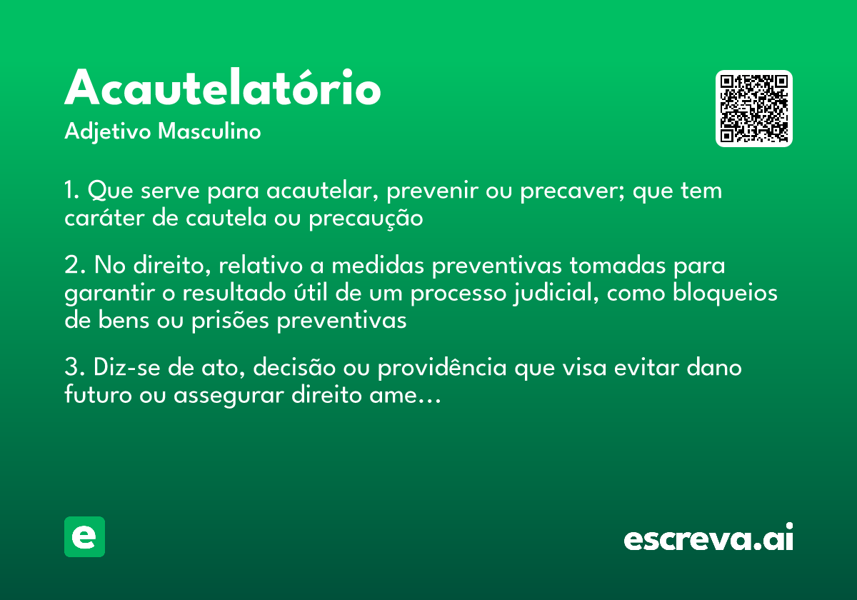acautelatório