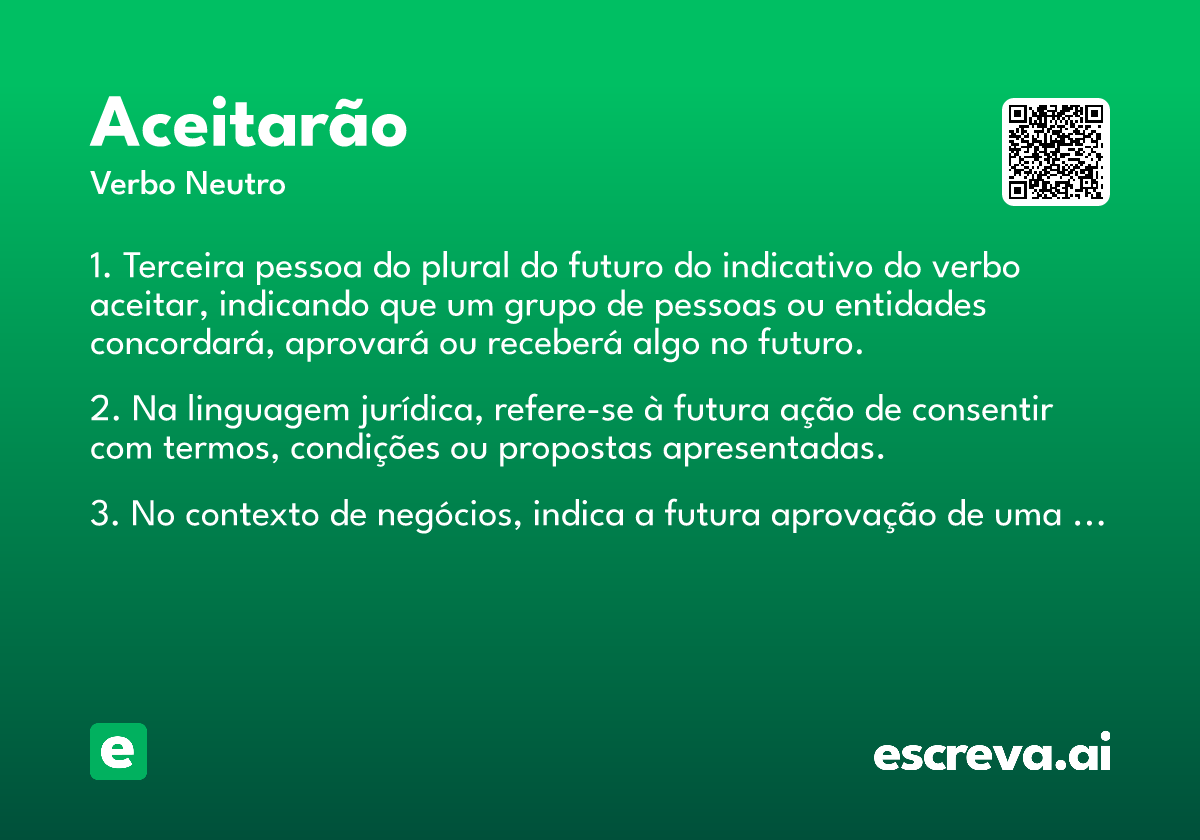 aceitarão