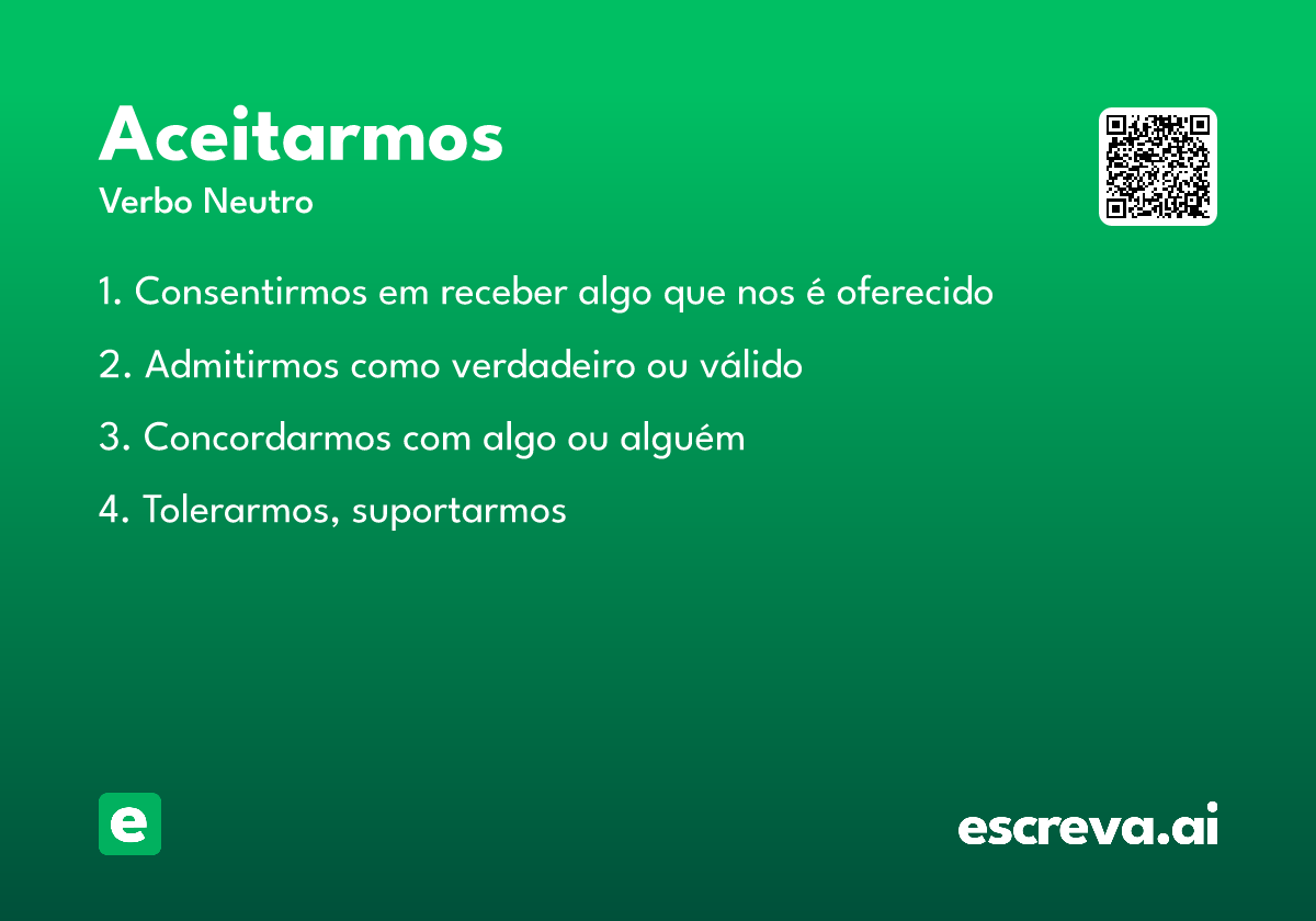 aceitarmos