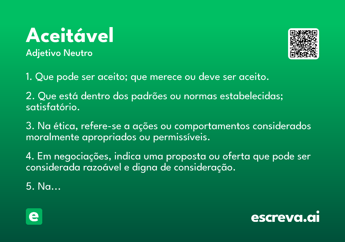 aceitável