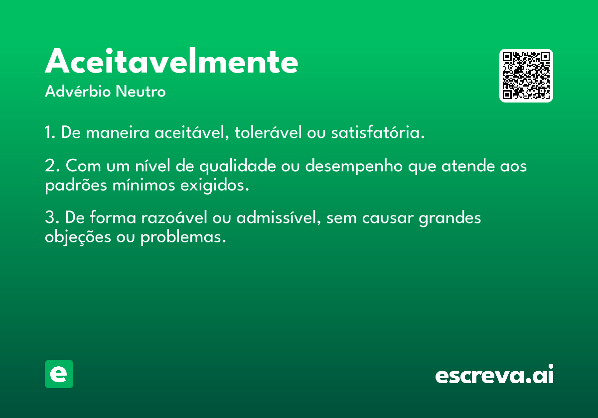 aceitavelmente