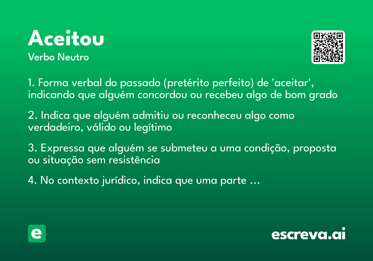 aceitou