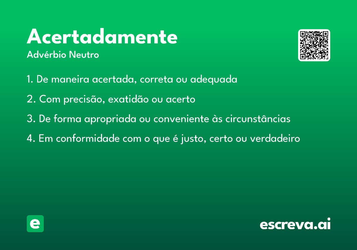 acertadamente