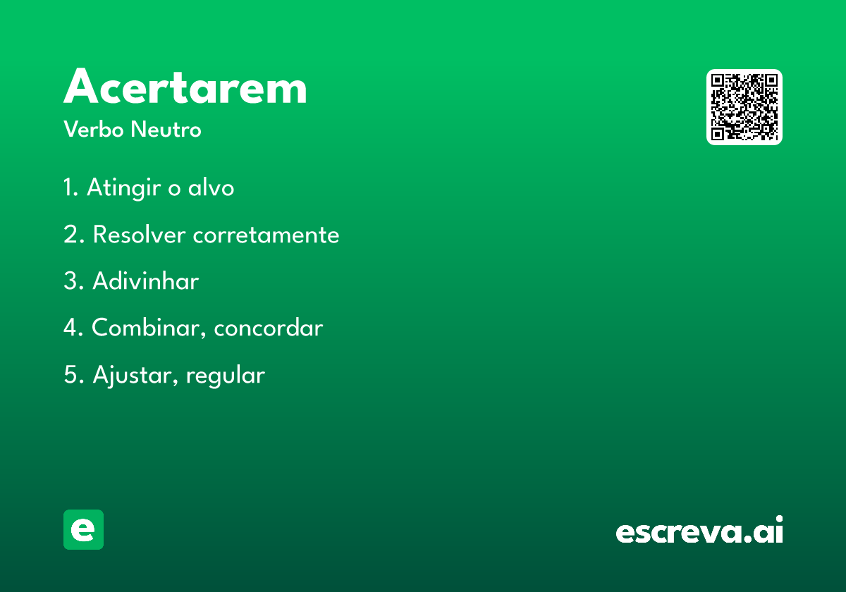 acertarem