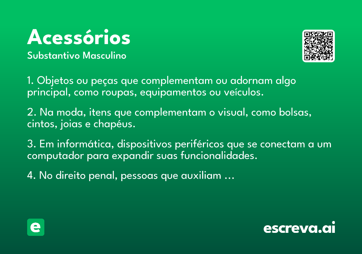 acessórios