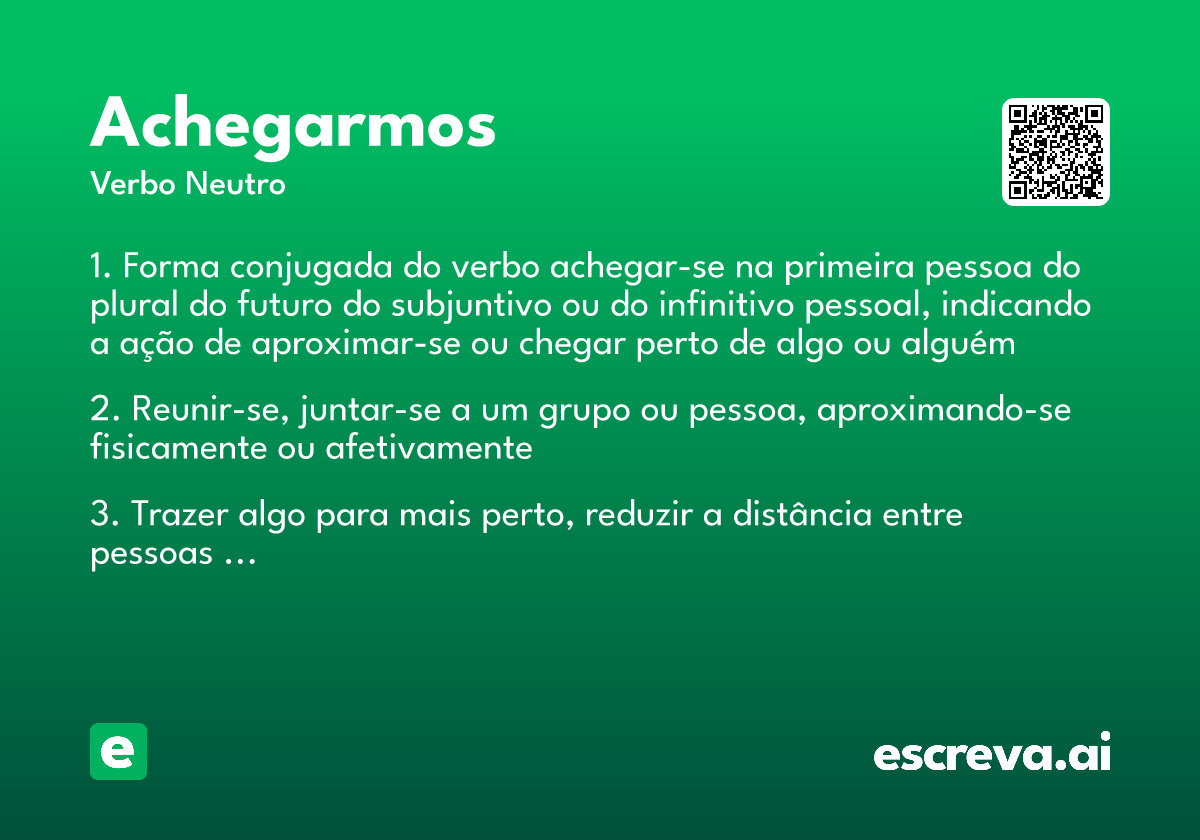 achegarmos