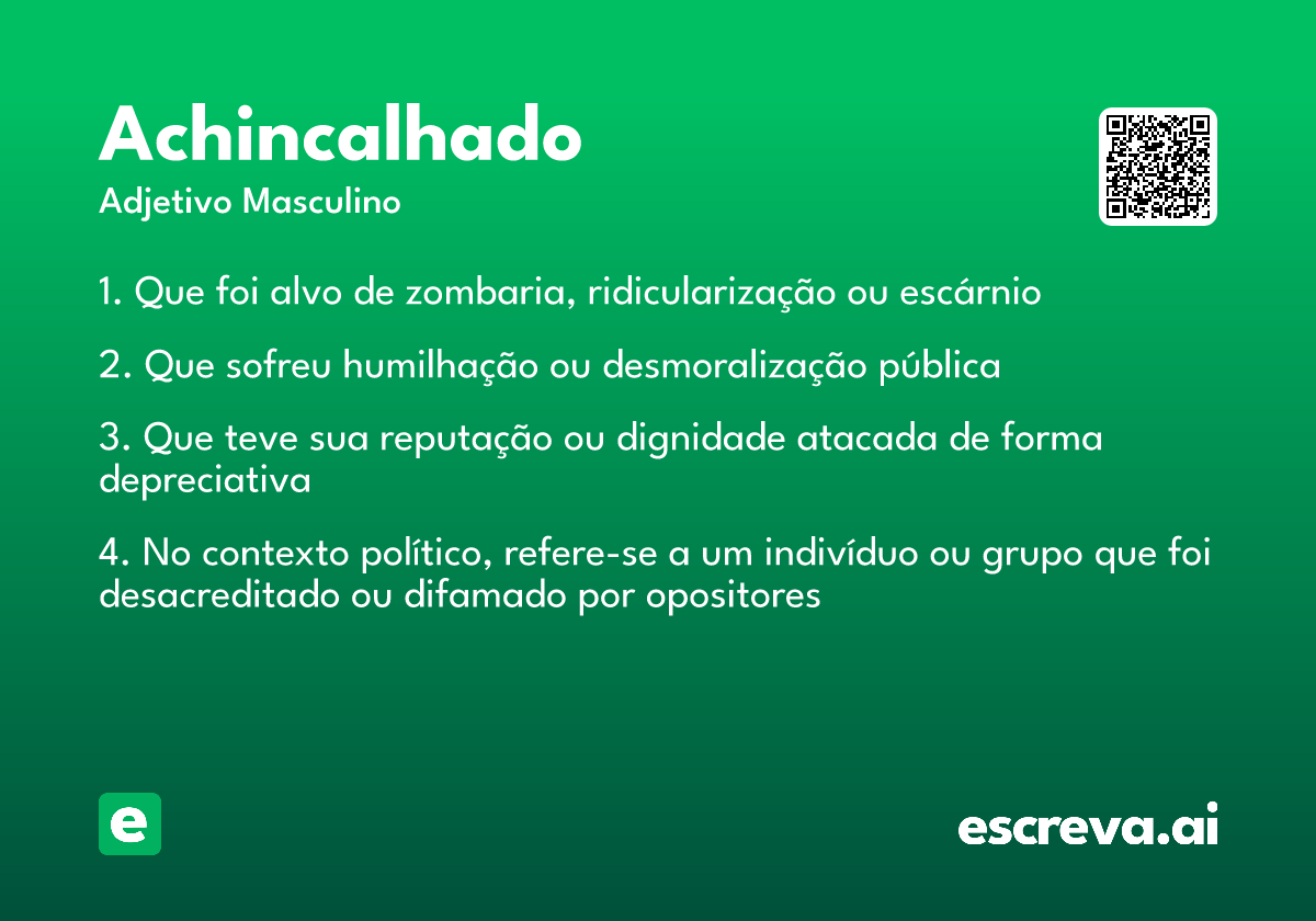 achincalhado