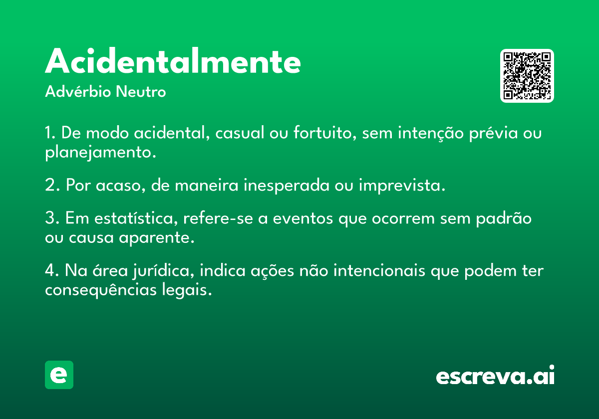 acidentalmente