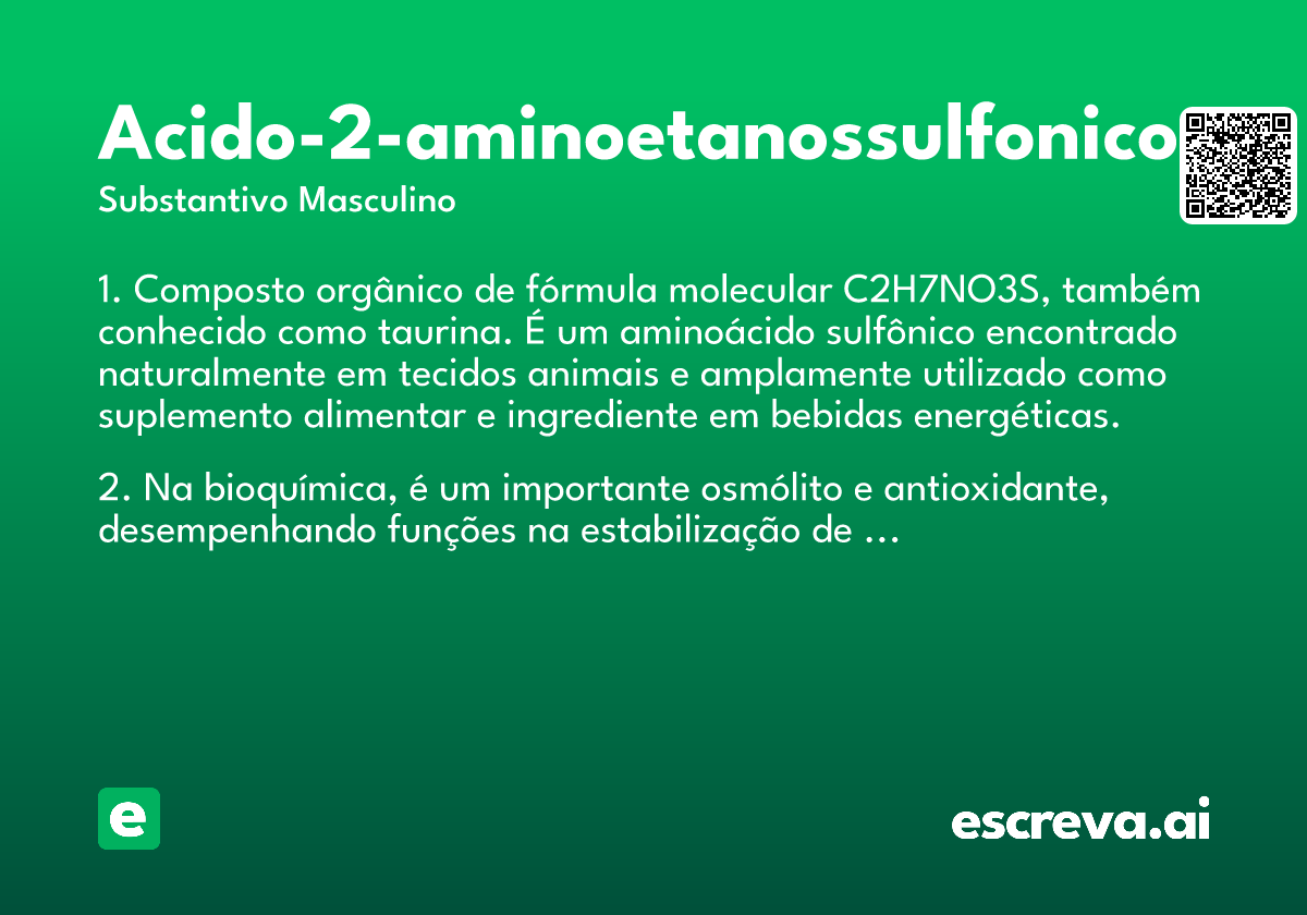 acido-2-aminoetanossulfonico