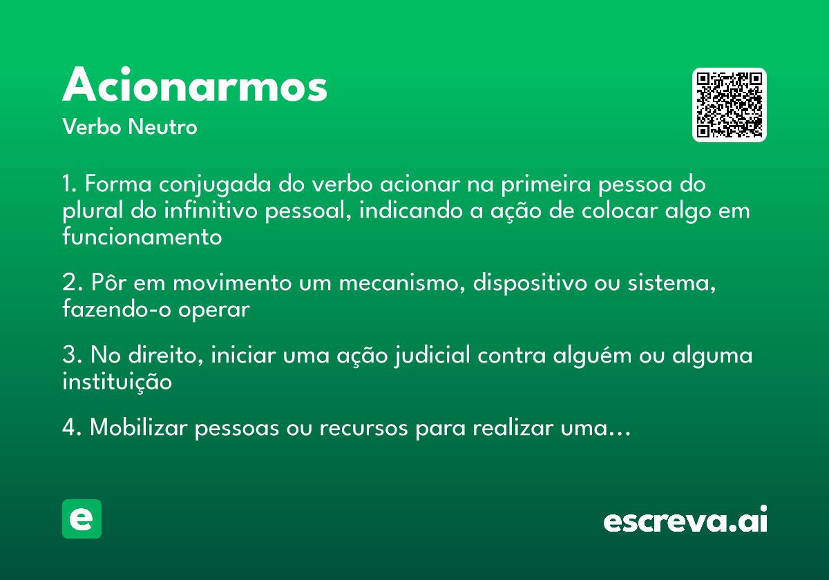 acionarmos