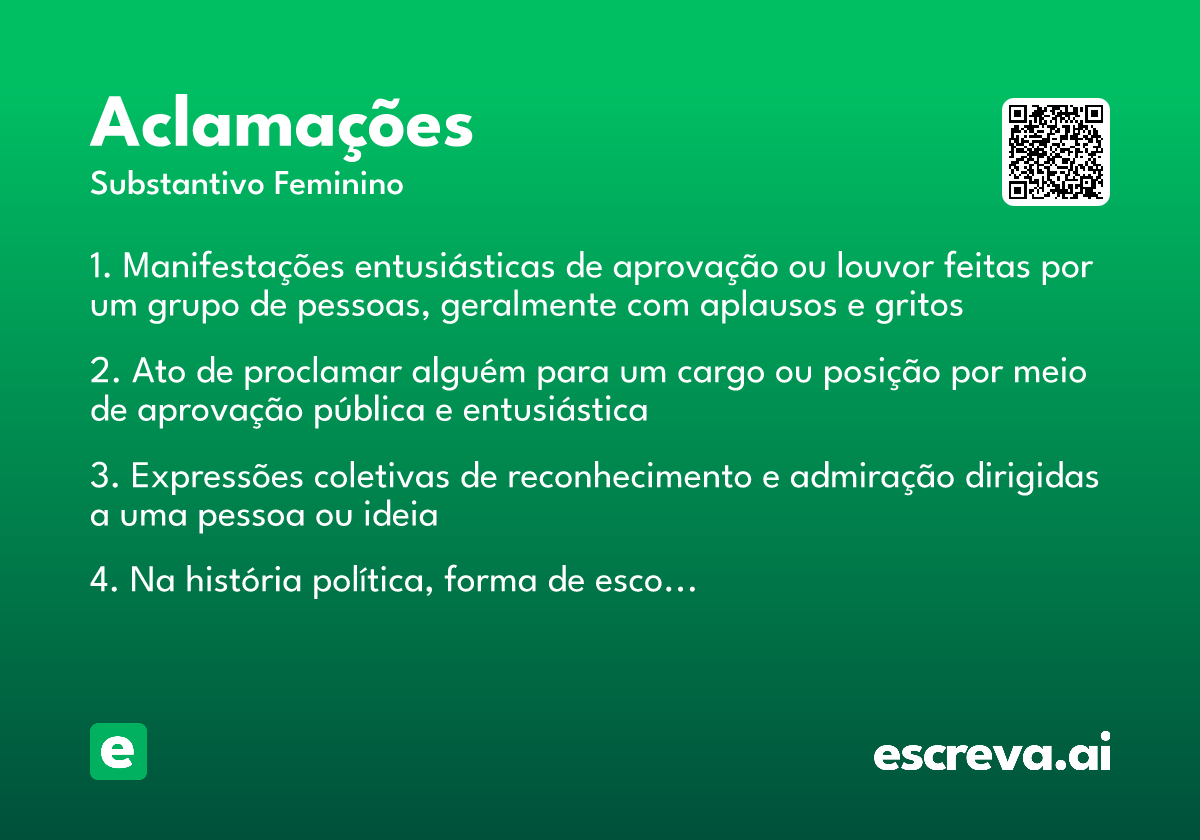 aclamações