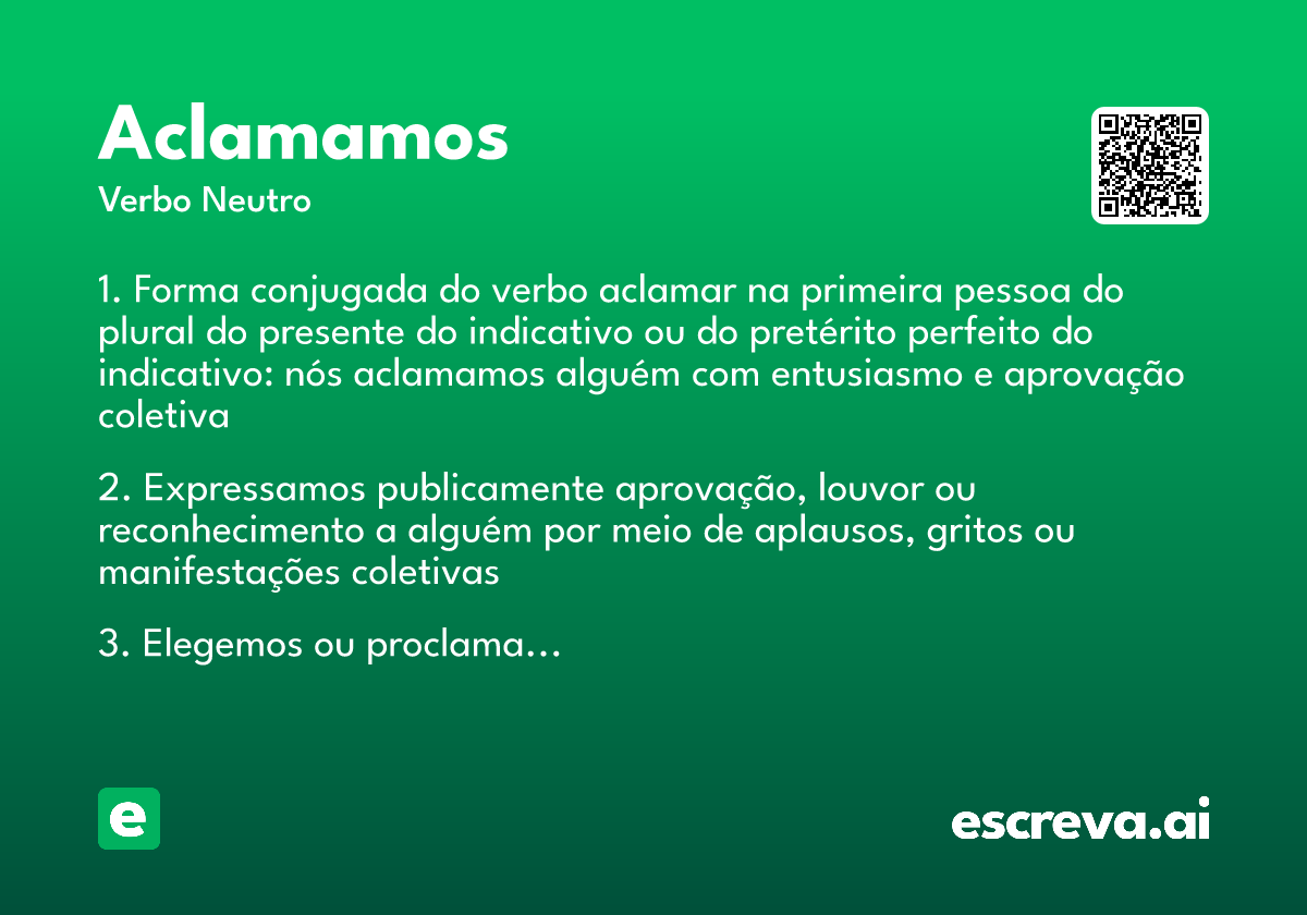 aclamamos