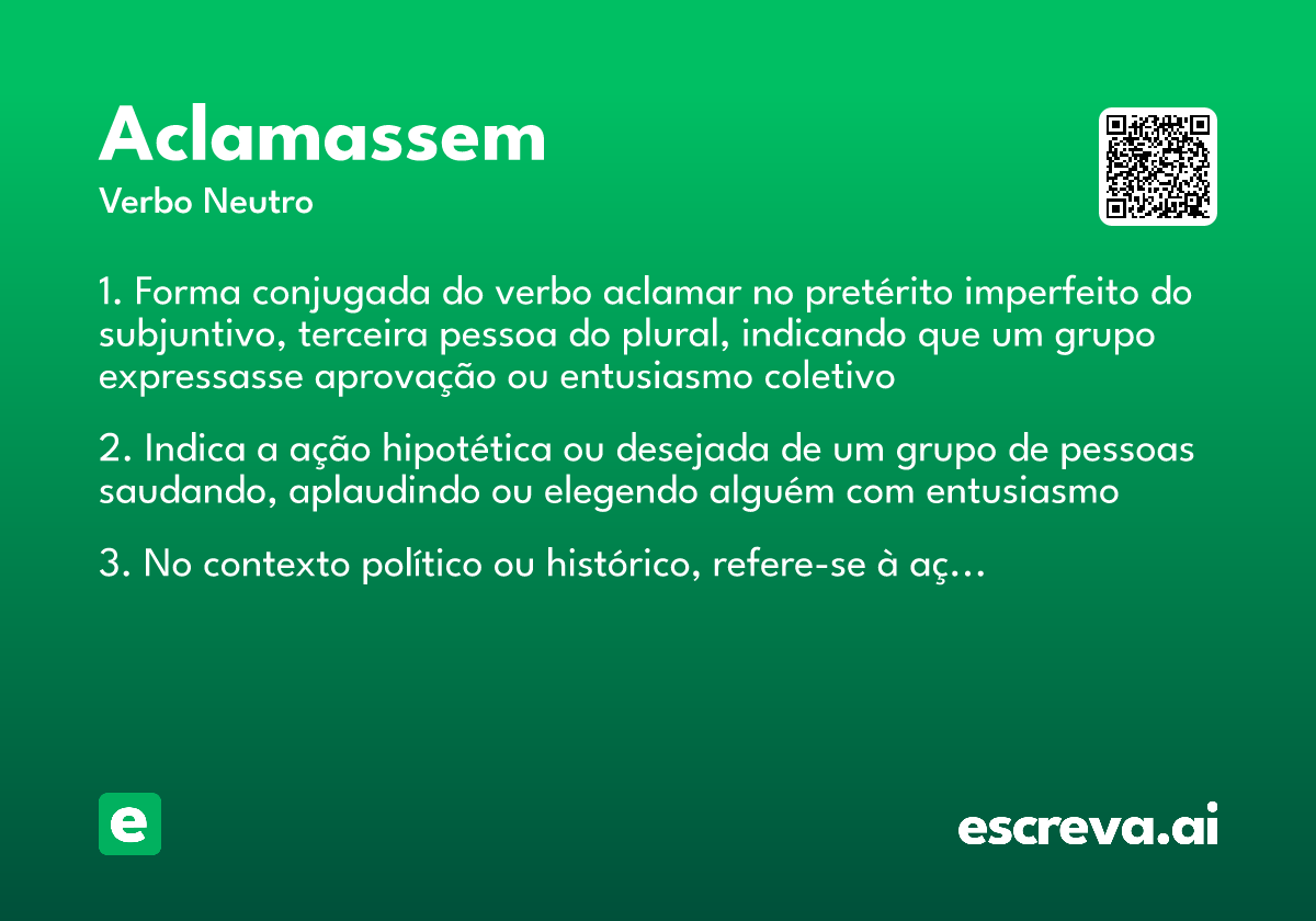 aclamassem