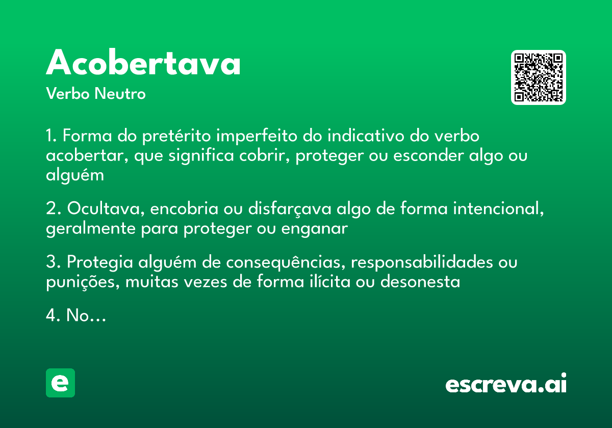 acobertava