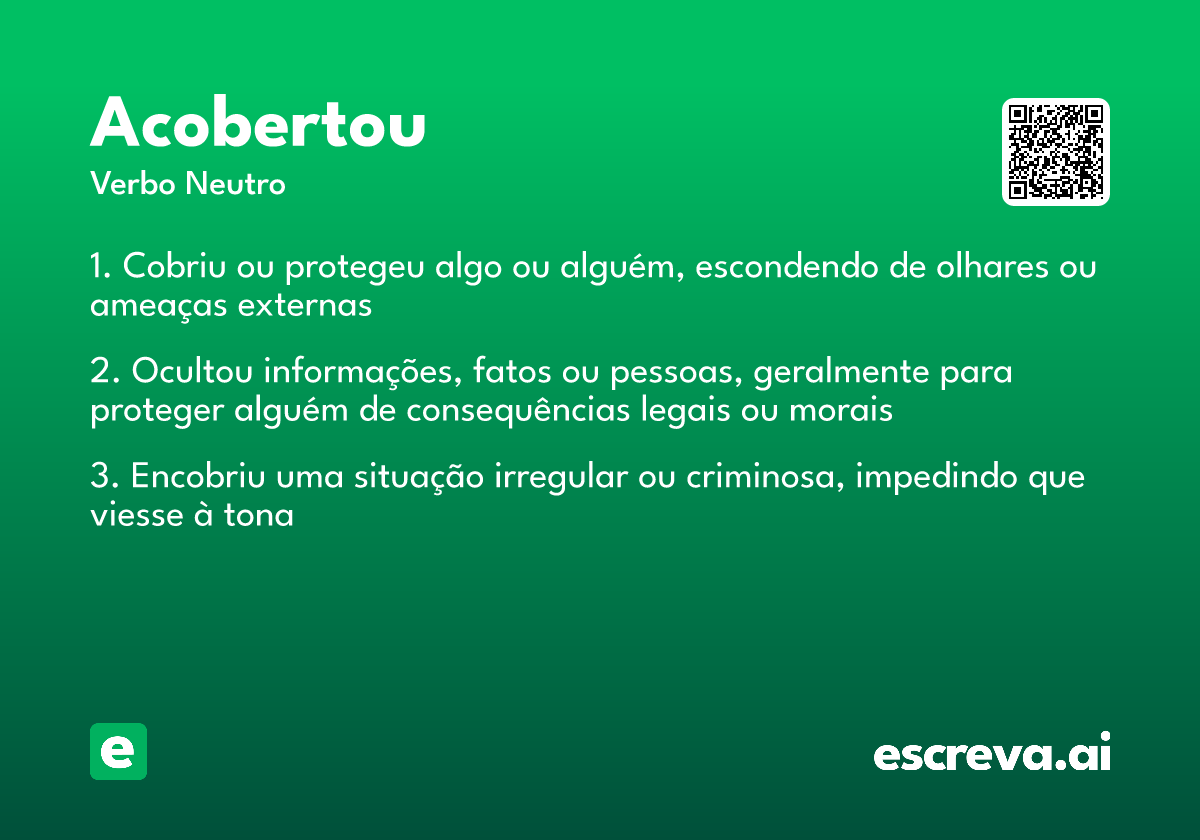 acobertou