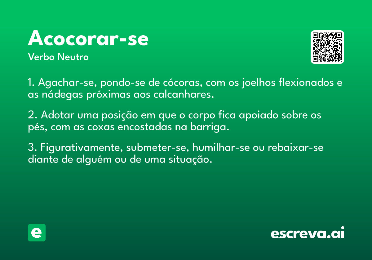acocorar-se