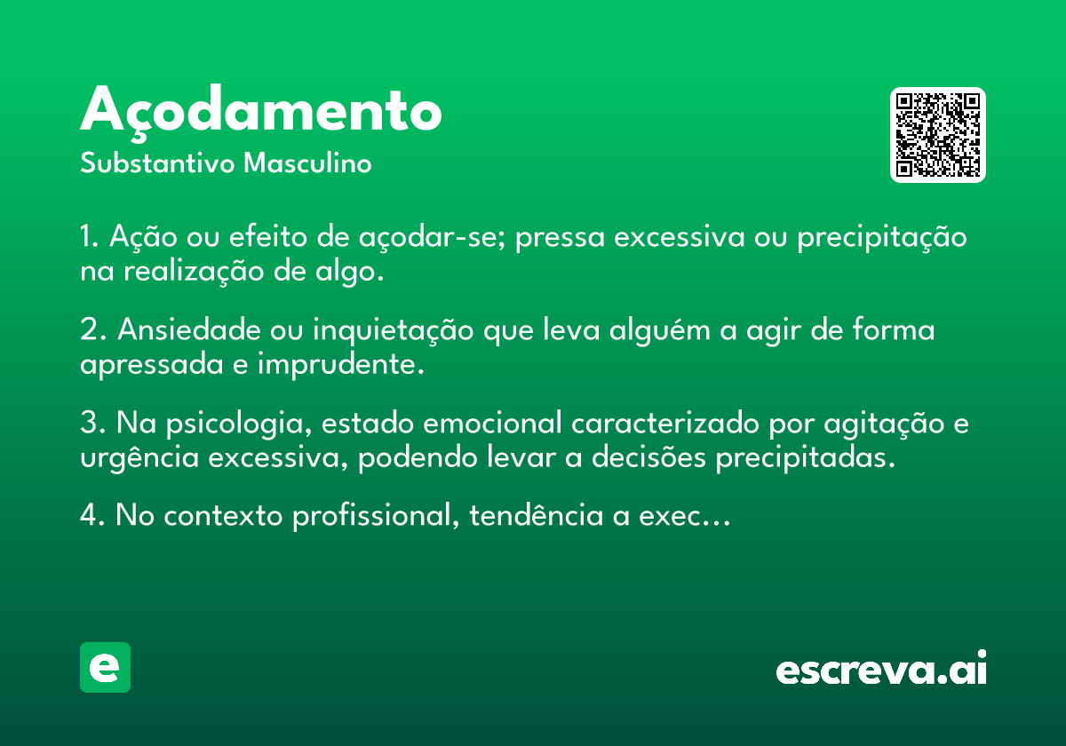 açodamento