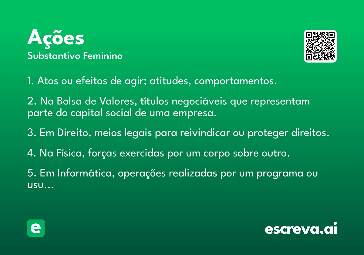 ações