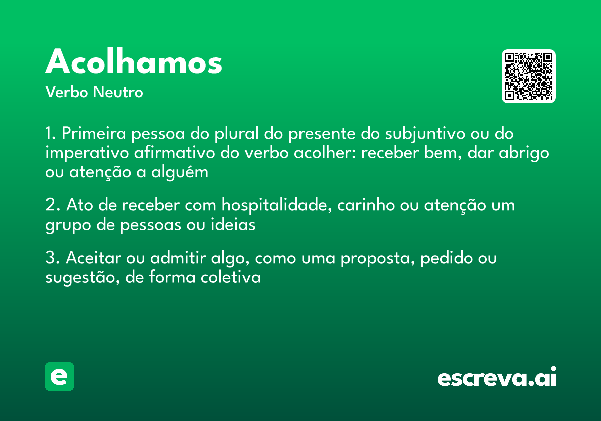 acolhamos