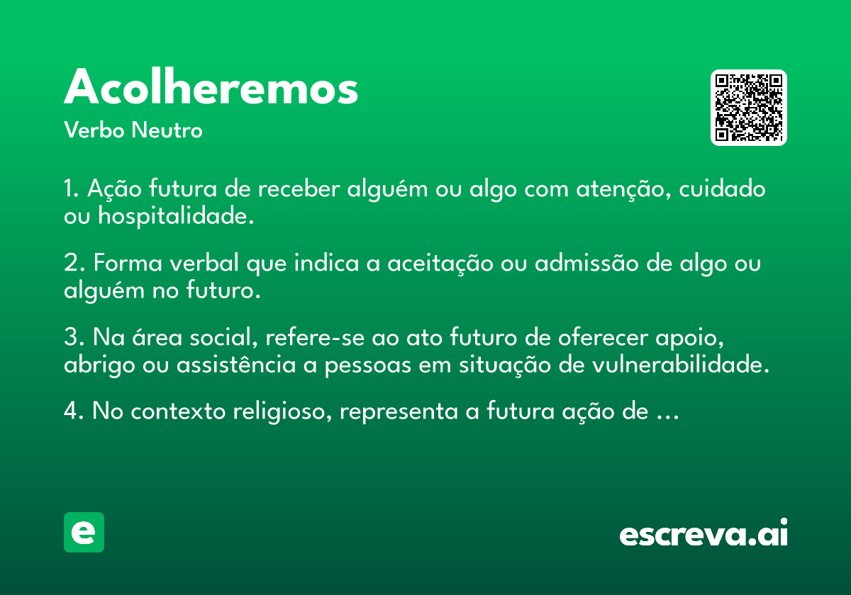 acolheremos