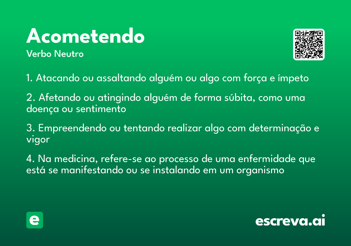 acometendo