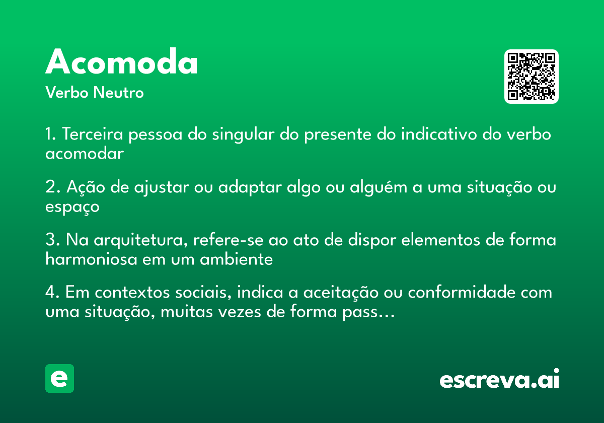 acomoda