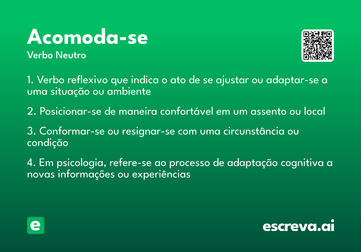 acomoda-se