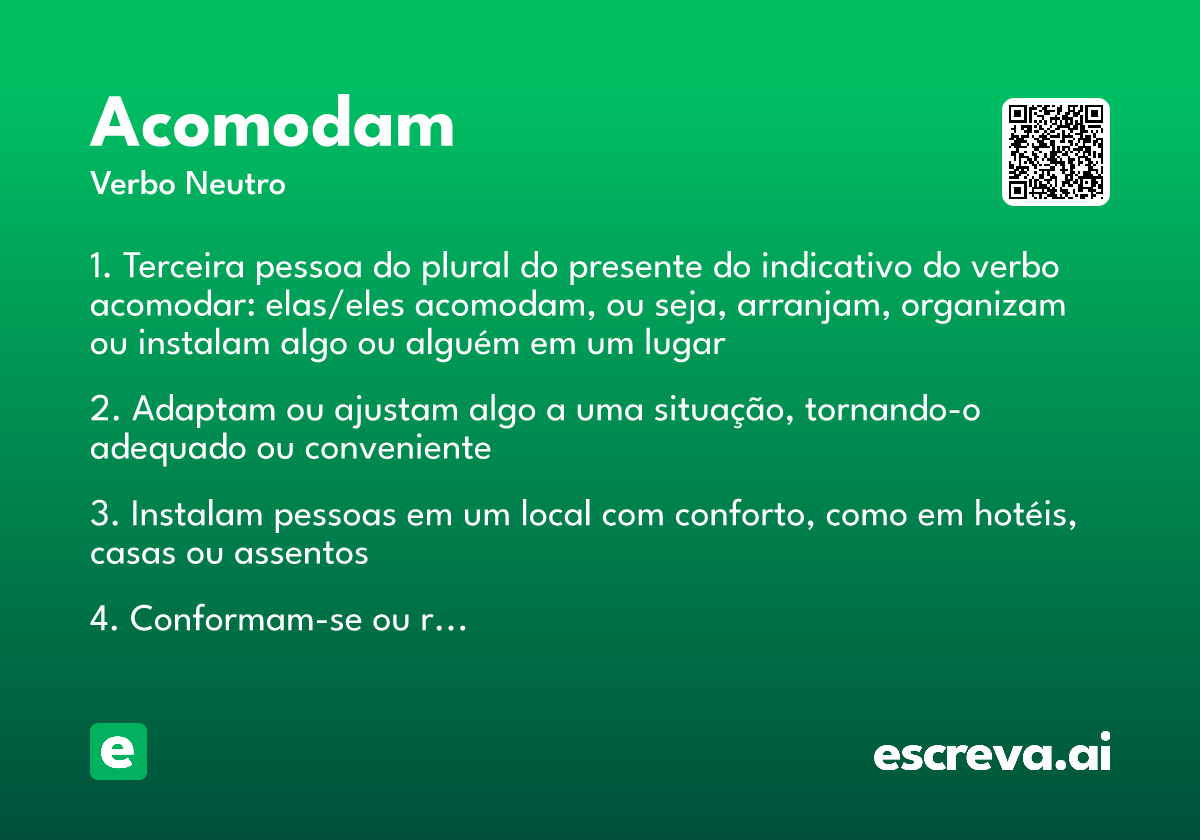 acomodam