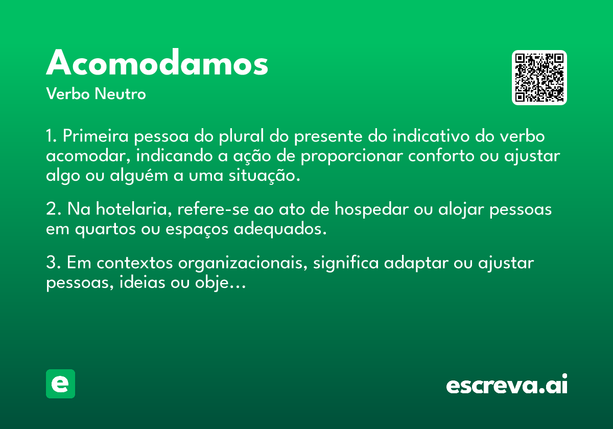 acomodamos